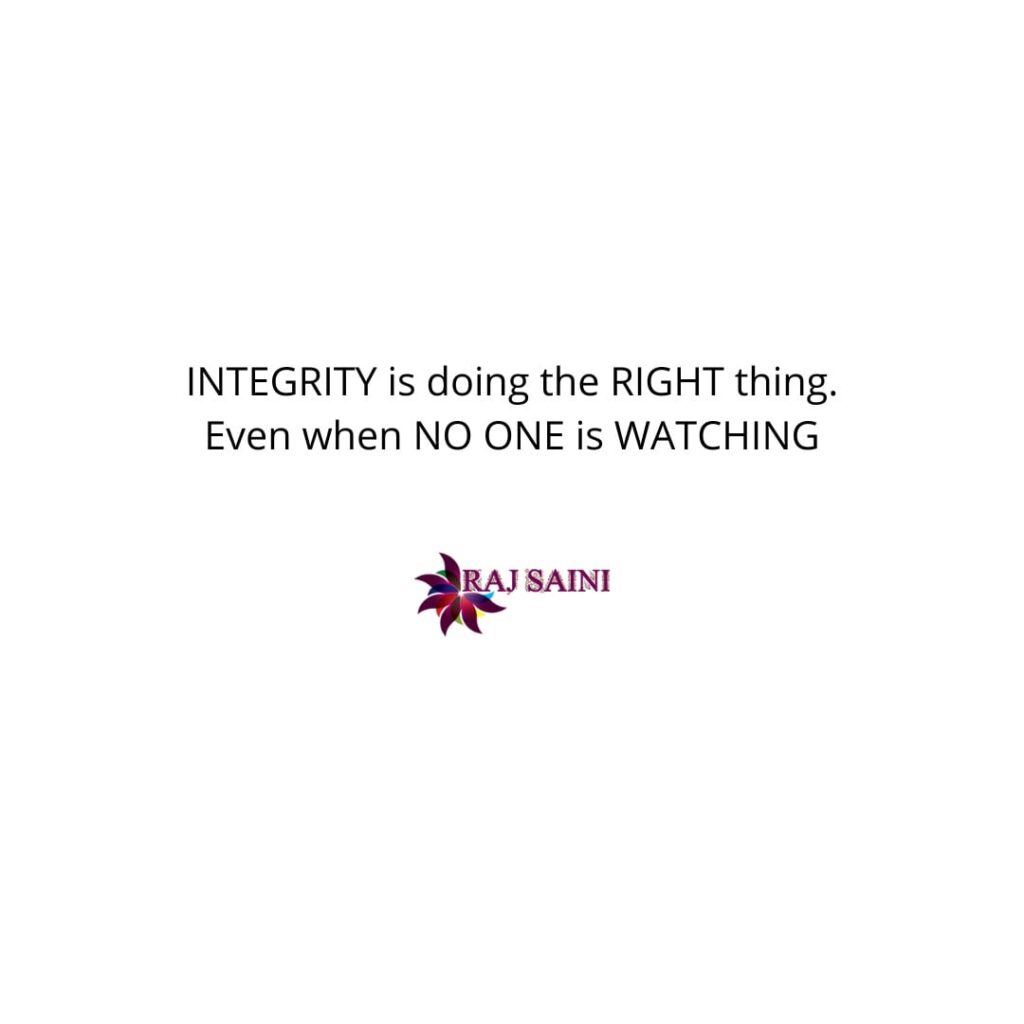You are currently viewing INTEGRITY IS DOING THE RIGHT THING !!