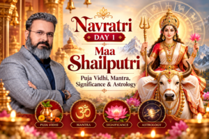 Read more about the article N‍avratri  Day 1, Powerful Mantra and M‌aa Shailputri Blessings