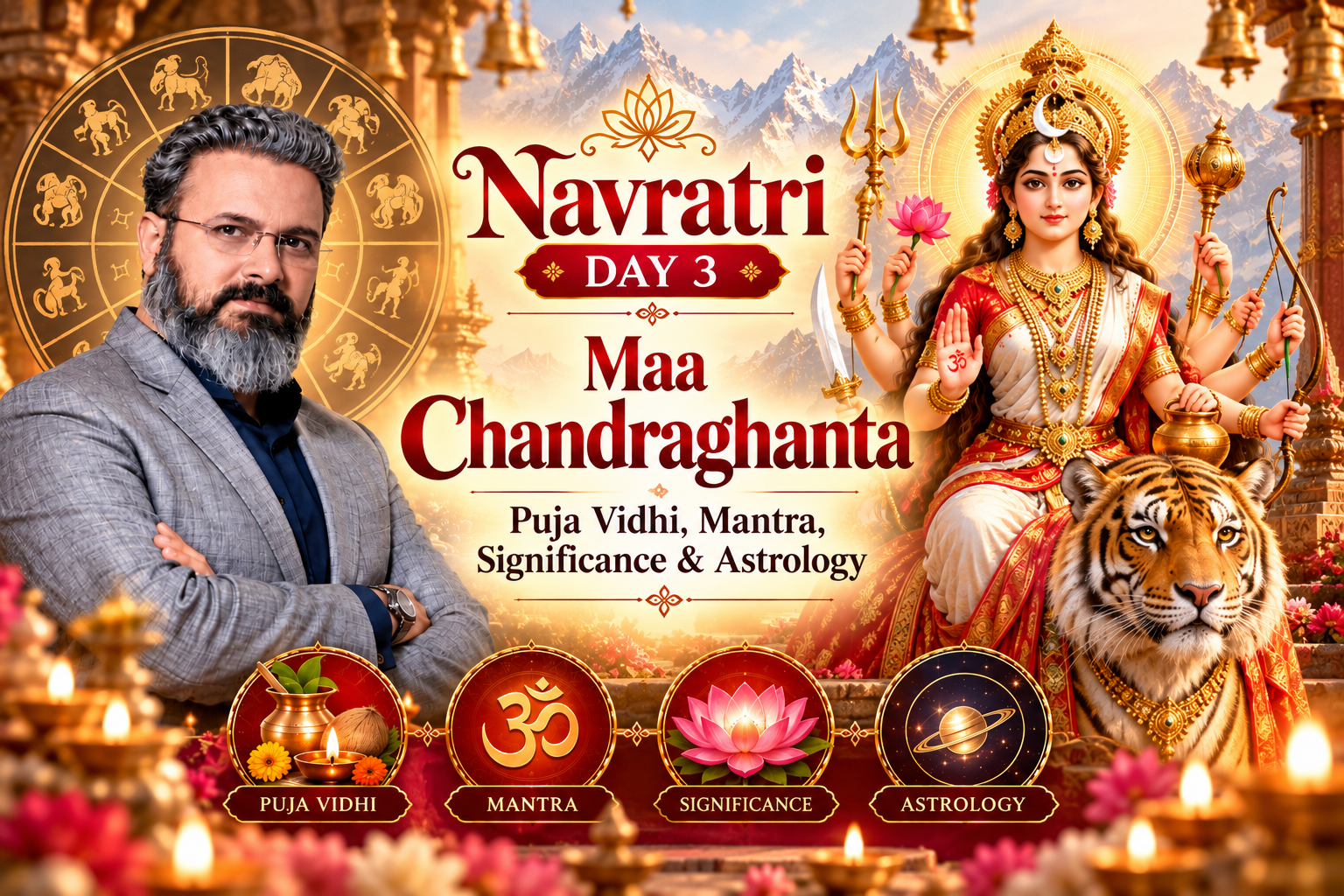 You are currently viewing Navr‍a‌tri D‌ay 3 Maa C‍handraghanta with powerful maa blessing