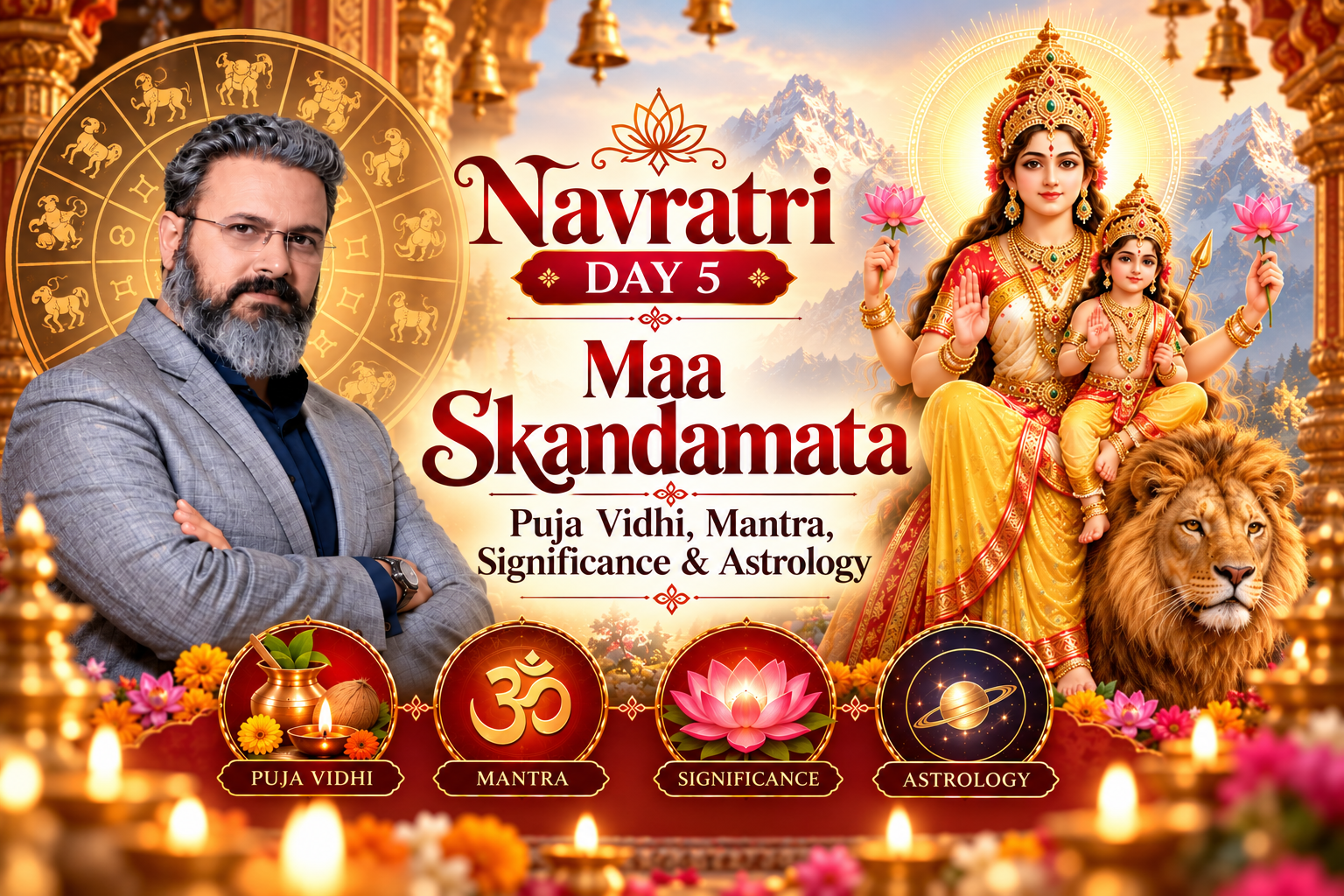 You are currently viewing N‍avratri Day 5, Maa Skandamata Power Mantra and Blessings