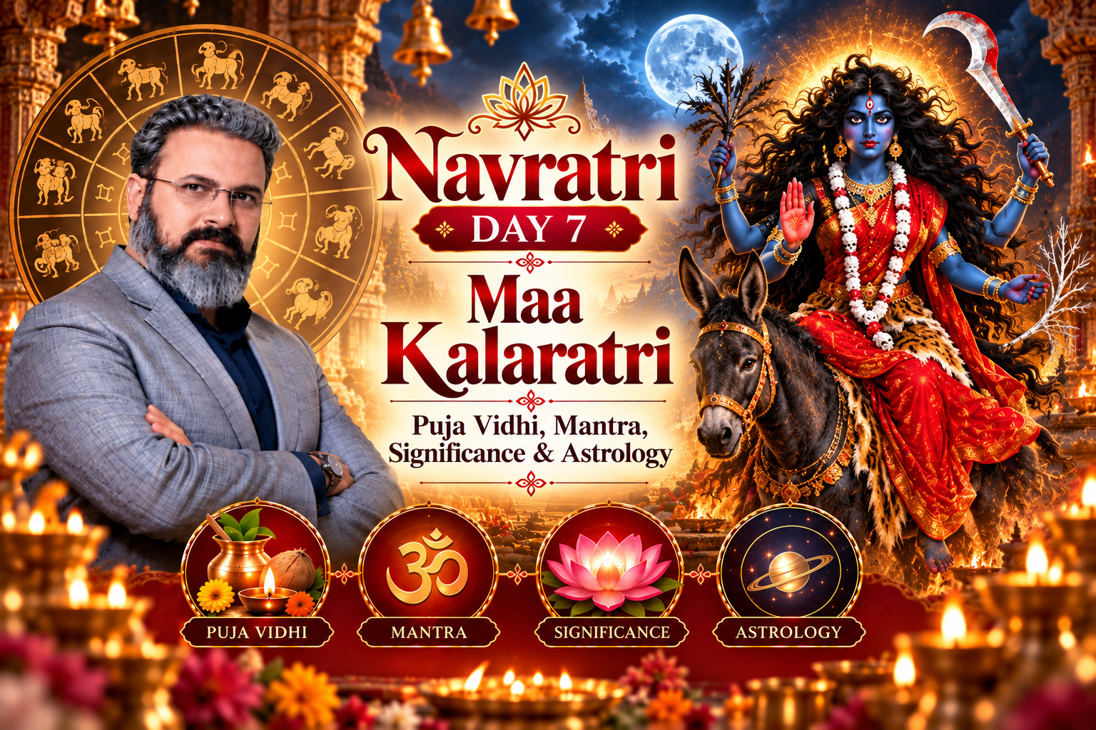 You are currently viewing Navratri Day 7 Maa Kalaratri Powerful Mantra and Blessings