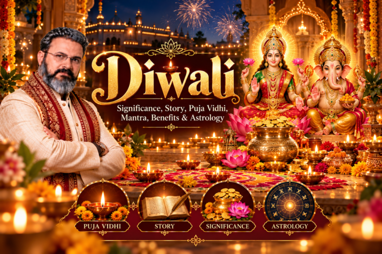 Read more about the article Diwa⁠li 2026: Date,​ Lakshmi P‍uja Muh‍urat, Vidhi, Significance & Astrology Remedies